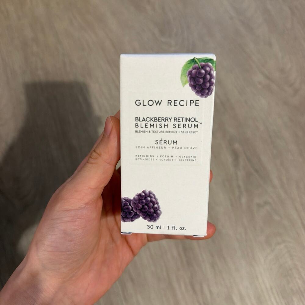 NIB glow recipe Blackberry Retinol Blemish Serum 30ml